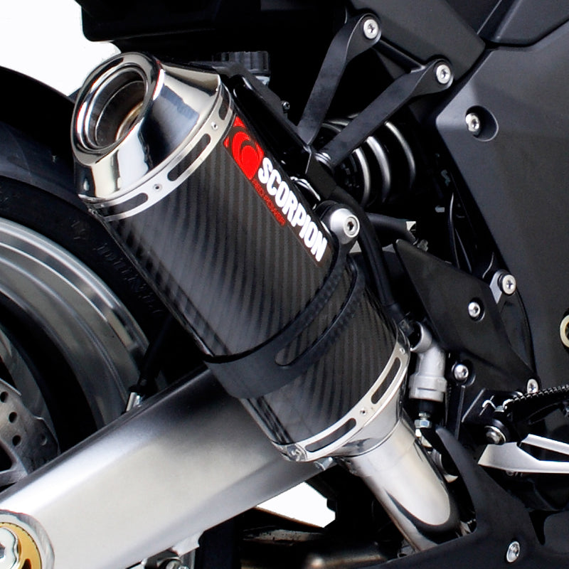 Scorpion Factory Carbon Oval Exhaust Carbon Outlet Kawasaki Z1000 10-Current