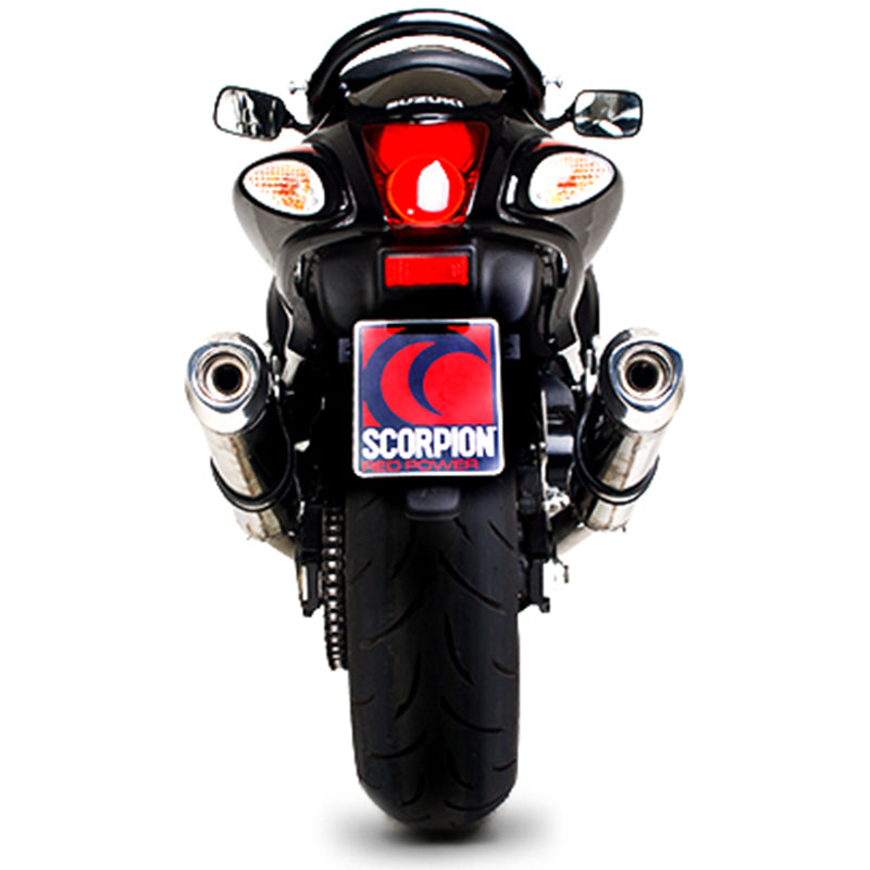 Scorpion Factory Carbon Round Exhaust - Suzuki GSX 1300R Hayabusa 2008 - 2017