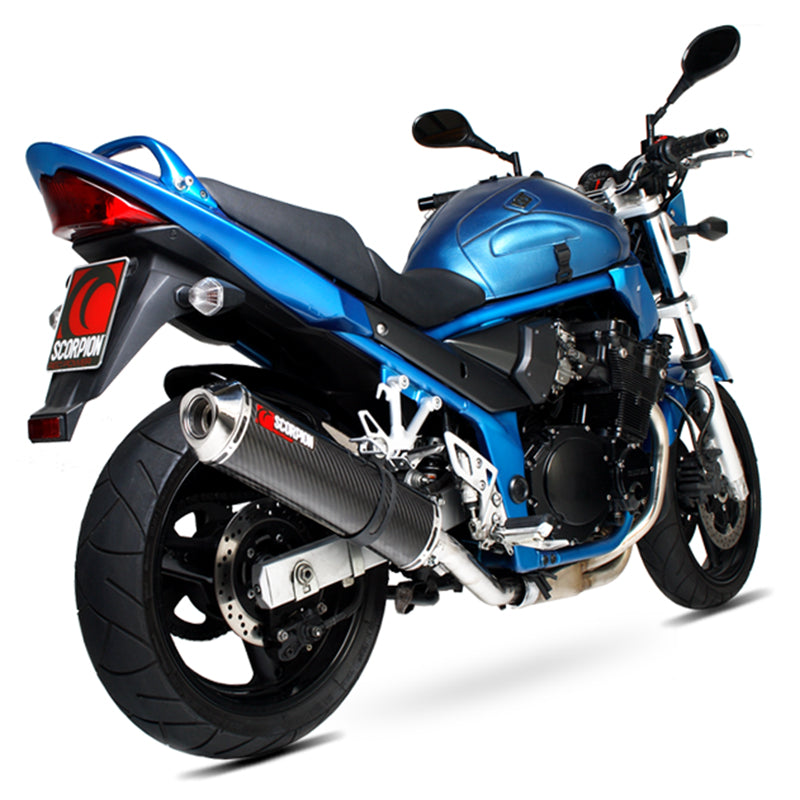 Scorpion Factory Carbon Oval Exhaust Carbon Outlet Suzuki GSF 1200 Bandit 01-06