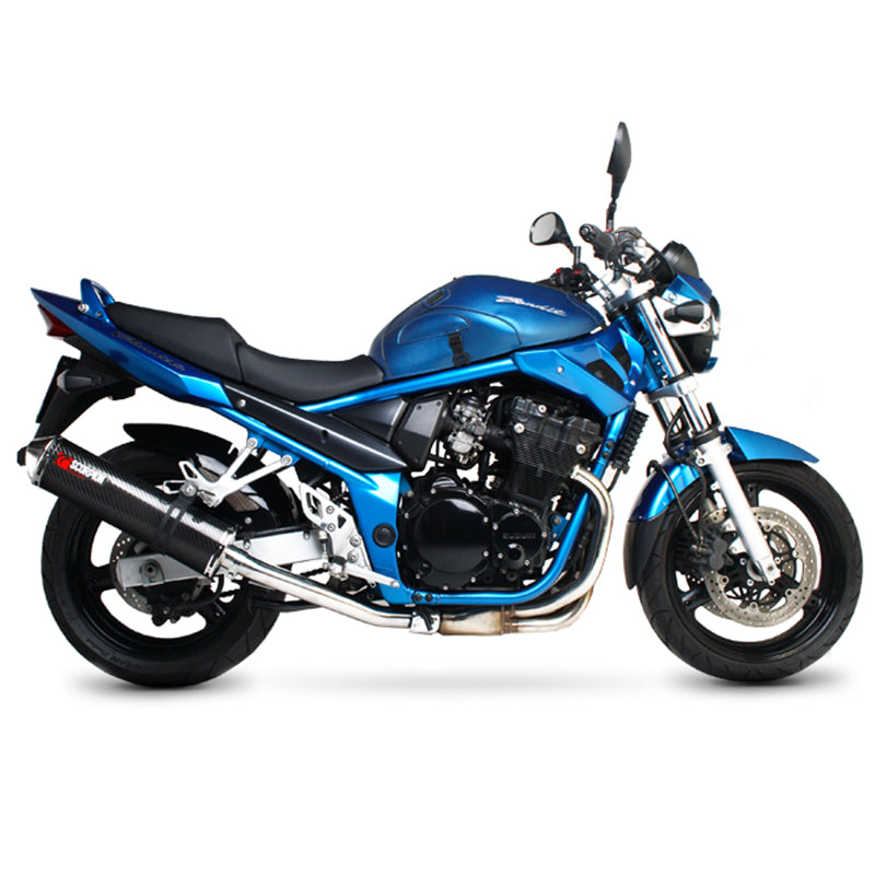 Scorpion Factory Stainless Round Exhaust Carbon Outlet Suzuki GSF 1200 Bandit 01-06