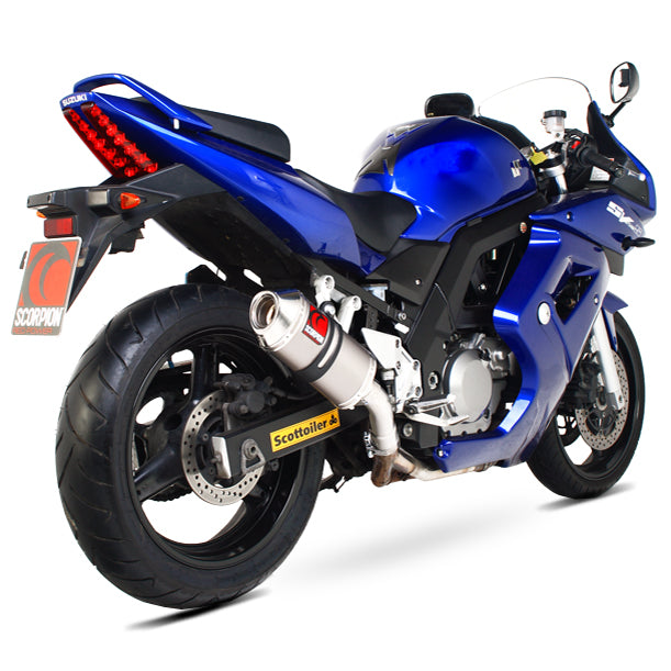 Scorpion Carbine Satin Titanium Extreme Exhaust Carbon Outlet Suzuki SV 650 00-11