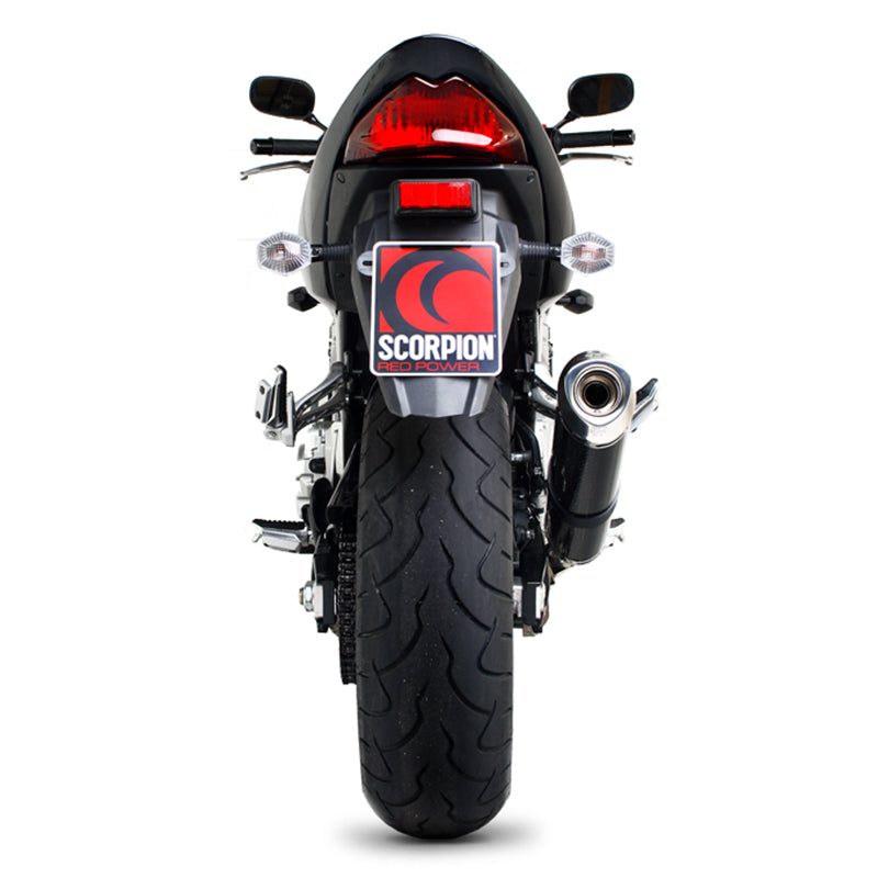 Scorpion Factory Satin Titanium Round Exhaust - Suzuki GSF 1250 Bandit 2007 - 2015