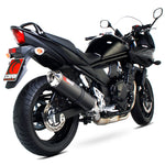 Scorpion Factory Satin Titanium Oval Exhaust - Suzuki GSF 650 Bandit 2007 - 2011