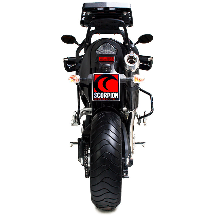 Scorpion Factory Satin Titanium Oval Exhaust Carbon Outlet Triumph Tiger 1050 07-09