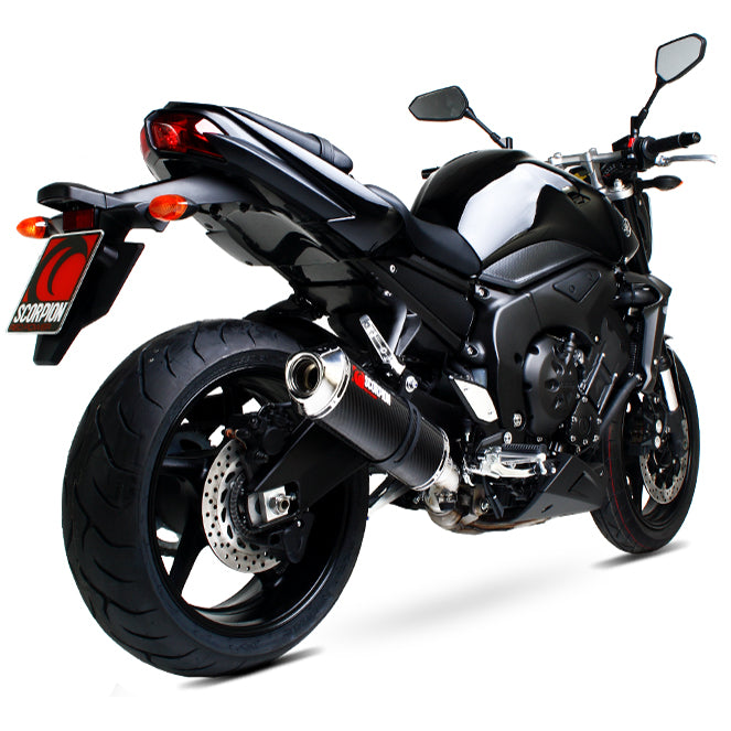 Scorpion Factory Satin Titanium Oval Exhaust Carbon Outlet Yamaha FZ1/FZ1S 06-11