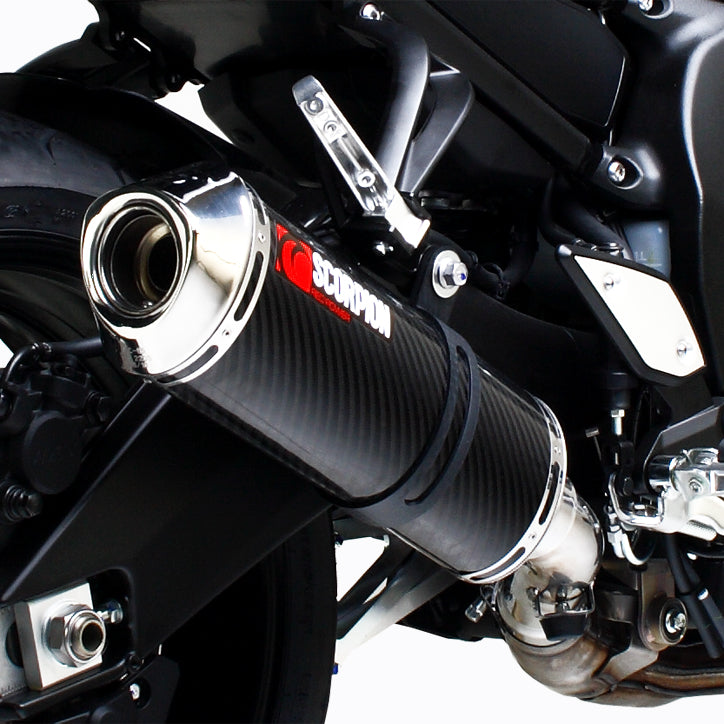 Scorpion Factory Satin Titanium Oval Exhaust Carbon Outlet Yamaha FZ1/FZ1S 06-11