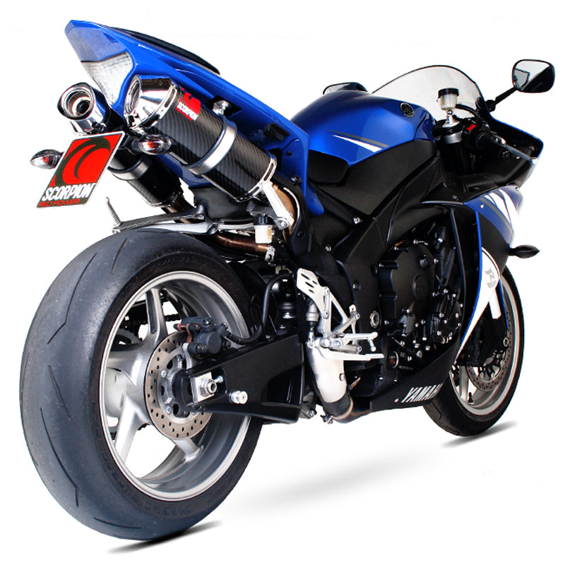 Scorpion Factory Carbon Oval Exhaust - Yamaha YZF 1000 R1 2009 - 2014