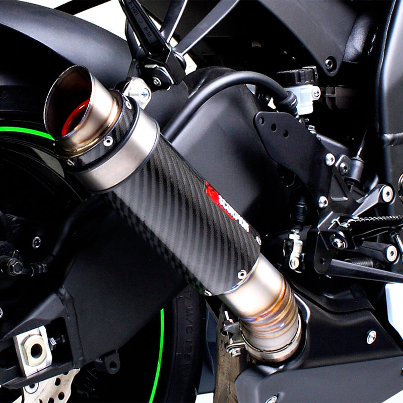Scorpion RP-1 GP Carbon Round Exhaust For Kawasaki ZX10 R 2008-2010