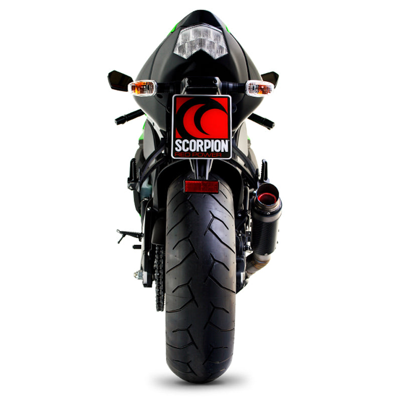 Scorpion RP-1 GP Carbon Round Exhaust For Kawasaki ZX10 R 2008-2010