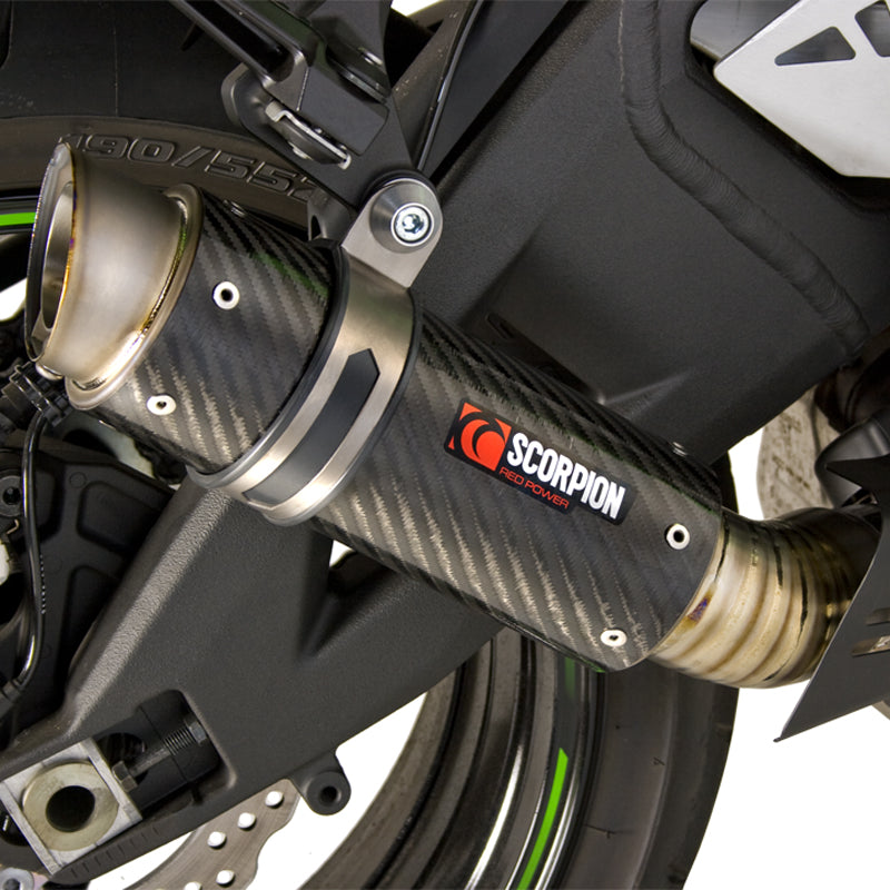 Scorpion RP-1 GP Satin Titanium Round Exhaust - Kawasaki ZX 10R 2011 - 2015