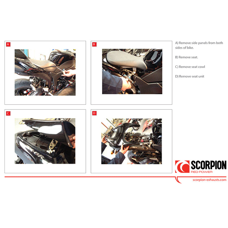 Scorpion Stealth Carbon Oval Exhaust Carbon Outlet Kawasaki ZX 636/ZX6RR 07-08