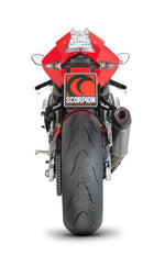 Scorpion Serket Taper Satin Titanium Oval Exhaust For BMW S1000RR 2009-2014