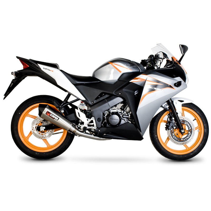Scorpion Serket Taper Satin Titanium Oval Exhaust For Honda CBR 125 R System 2011-2016