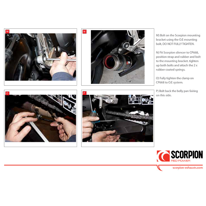 Scorpion RP-1 GP Carbon Round Exhaust For Honda CBR 1000 RR 2012-2013