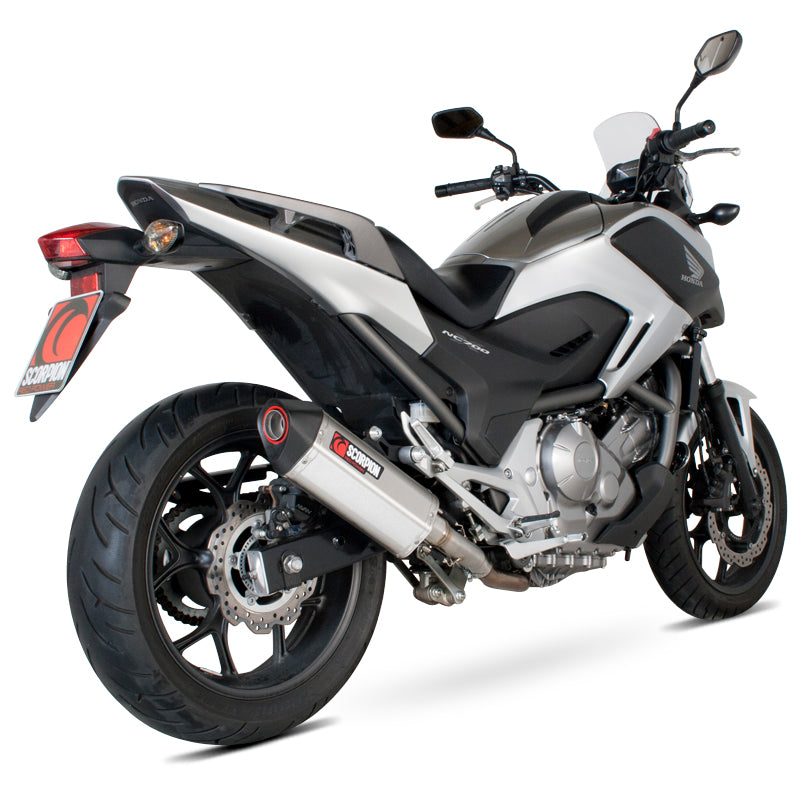 Scorpion Serket Stainless Oval Exhaust For Honda NC700 S/X 2012-2013