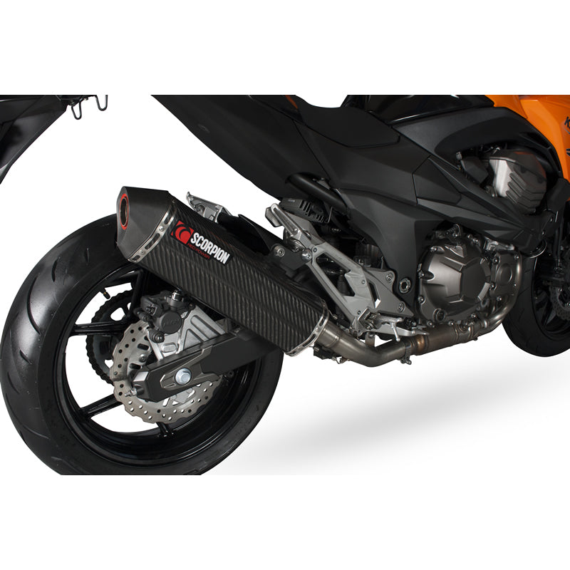 Scorpion Serket Carbon Oval Exhaust For Kawasaki Z800e 2013-2016