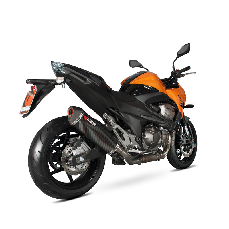 Scorpion Serket Satin Titanium Oval Exhaust - Kawasaki Z800e 2013 - 2016