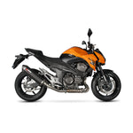 Scorpion Serket Satin Titanium Oval Exhaust - Kawasaki Z800e 2013 - 2016