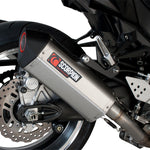 Scorpion Serket Satin Titanium Oval Exhaust For Kawasaki Z1000 2007-2009