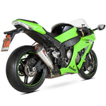Scorpion Serket Taper Satin Titanium Oval Exhaust For Kawasaki ZX 10R 2011-2015
