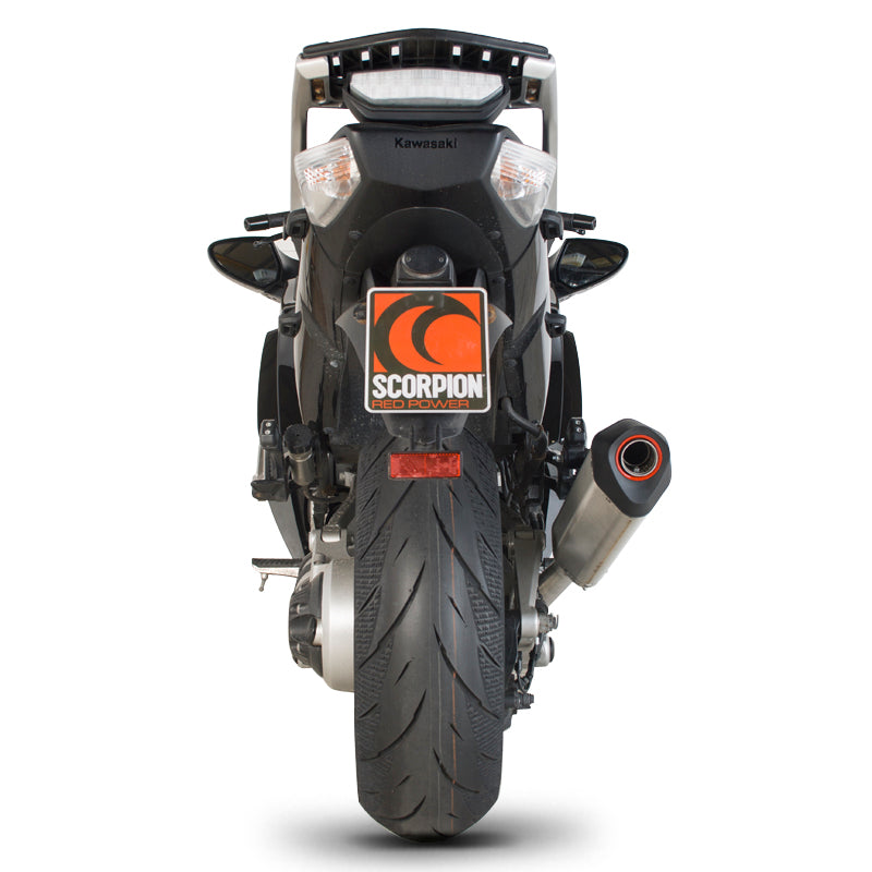 Scorpion Serket Satin Titanium Oval Exhaust For Kawasaki GTR 1400 2007-2018