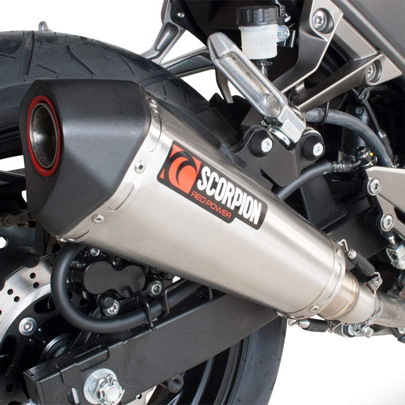 Scorpion Serket Taper Stainless Oval Exhaust For Kawasaki Ninja 300 2012-2017