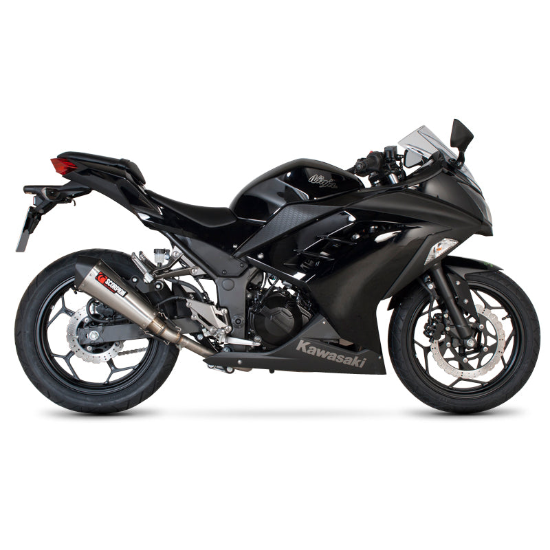 Scorpion Serket Taper Stainless Oval Exhaust For Kawasaki Ninja 300 2012-2017