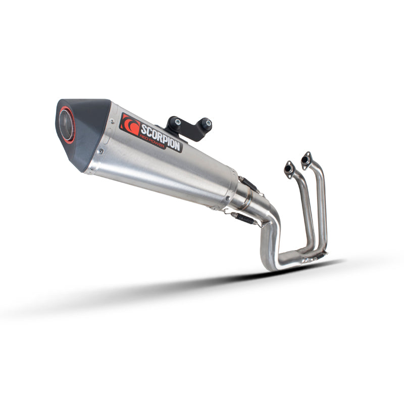 Scorpion Serket Taper Satin Titanium Oval Exhaust - Kawasaki NINJA 300 System 2012 - 2017