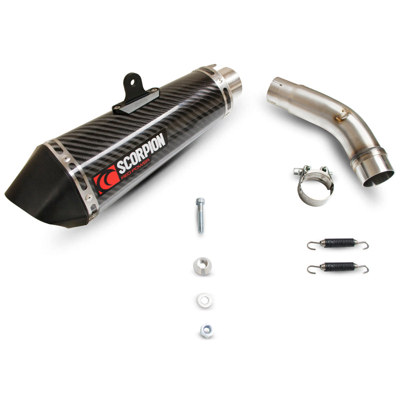 Scorpion Serket Taper Carbon Oval Exhaust For Kawasaki ZX-6R 2013-2018