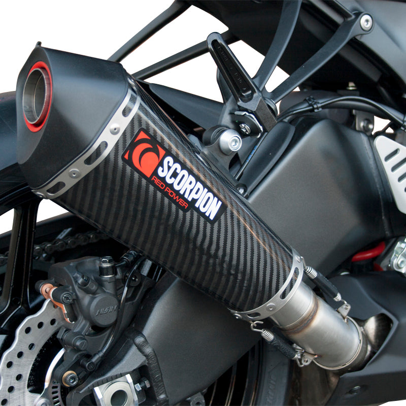 Scorpion Serket Taper Carbon Oval Exhaust For Kawasaki ZX-6R 2013-2018