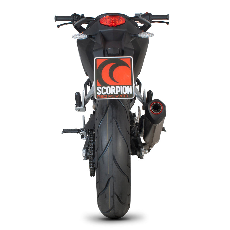 Scorpion Serket Taper Carbon Oval Exhaust For KTM Duke 125 2011-2016