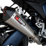 Scorpion Serket Taper Satin Titanium Oval Exhaust - Suzuki GSXR 1000 K9 2009 - 2011