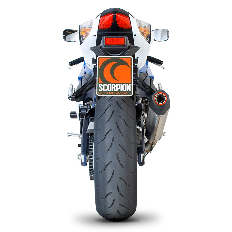 Scorpion Serket Taper Satin Titanium Oval Exhaust For Suzuki GSXR 600 K11 2011-2019