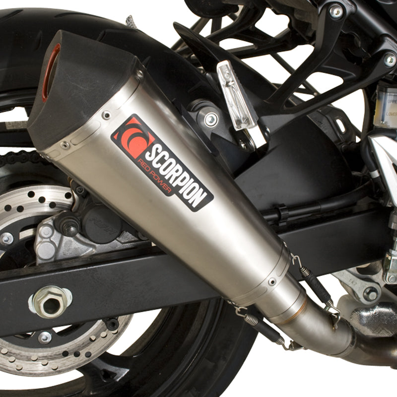 Scorpion Serket Taper Carbon Oval Exhaust For Suzuki GSR 750 2011-2016