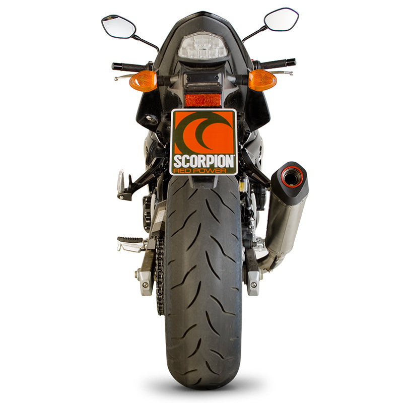 Scorpion Serket Taper Satin Titanium Oval Exhaust For Suzuki GSR 750 2011-2016