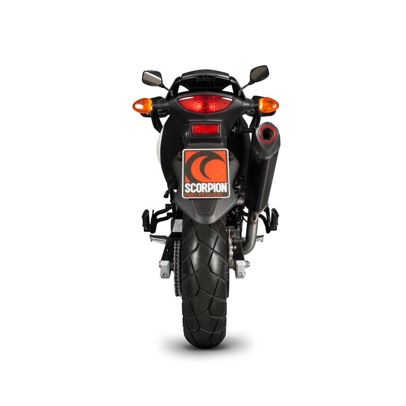 Scorpion Serket Parallel Satin Titanium Oval Exhaust-Suzuki DL 650 V-Strom 2012-2016