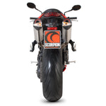 Scorpion Serket Satin Titanium Oval Exhaust - Triumph Speed Triple 2011 - 2015