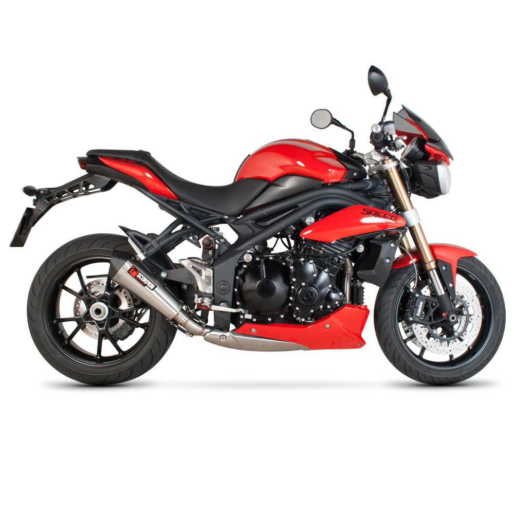 Scorpion Serket Taper Stainless Oval Exhaust For Triumph Speed Triple 2011-2015