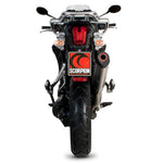 Scorpion Factory Satin Titanium Oval Exhaust-Triumph Tiger 1200 Explorer 2012-2015