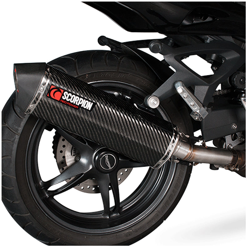 Scorpion Serket Parallel Satin Titanium Oval Exhaust-Suzuki DL 650 V-Strom 2012-2016