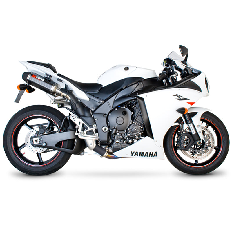 Scorpion Serket Satin Titanium Oval Exhaust - Yamaha YZF 1000 R1 2009 - 2014