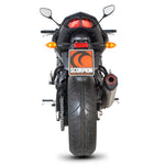 Scorpion Serket Satin Titanium Oval Exhaust - Yamaha FZ8 2010 - 2016