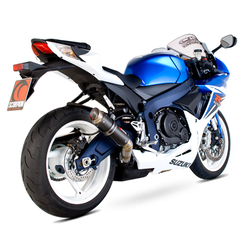 Scorpion RP-1 GP Carbon Round Exhaust For Suzuki GSXR600/750 K11 2011-2017