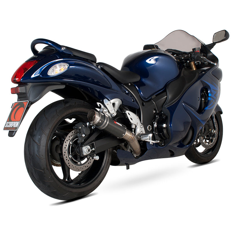 Scorpion RP-1 GP Satin Titanium Round Exhaust - Suzuki GSX 1300R 2008 - 2017