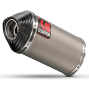 Scorpion Carbine Satin Titanium Extreme Exhaust Carbon Outlet Kawasaki Z1000 07-09