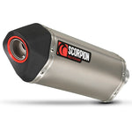 Scorpion Factory Satin Titanium Oval Exhaust-Triumph Tiger 1200 Explorer 2012-2015