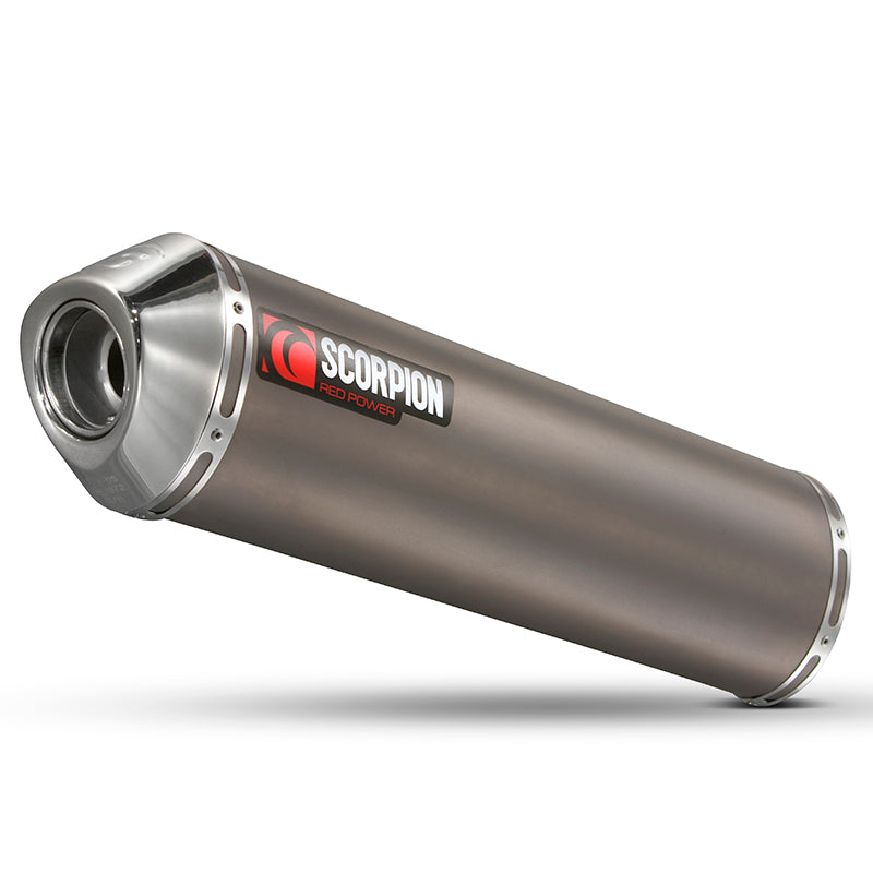 Scorpion Factory Satin Titanium Oval Exhaust-Kawasaki ER6 F N VERSYS 2006-2011