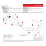 Scorpion Power Cone Satin Titanium Oval Exhaust - Yamaha YZF R 125 Full System 2008 - 2013