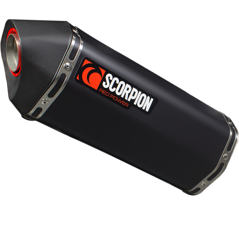 Scorpion Serket Parallel Black Ceramic Oval Exhaust For Honda PCX 125 2014-2016