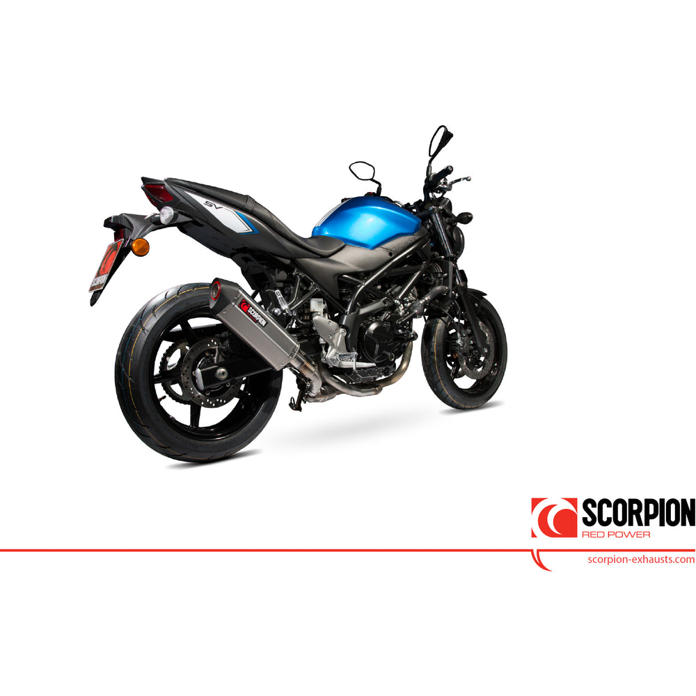 Scorpion Serket Parallel Titanium Oval Exhaust For Suzuki SV 650 2016-2021